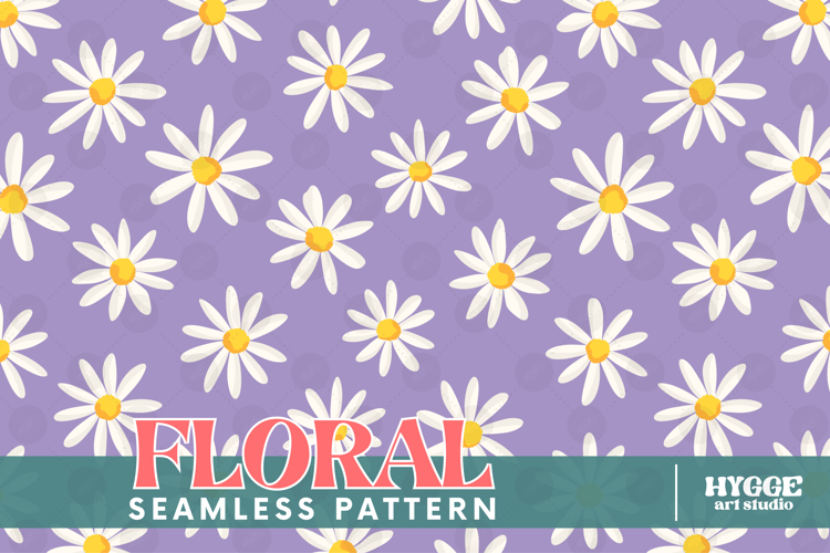 Retro Flowers Seamless Pattern Floral Png Sublimation Daisy