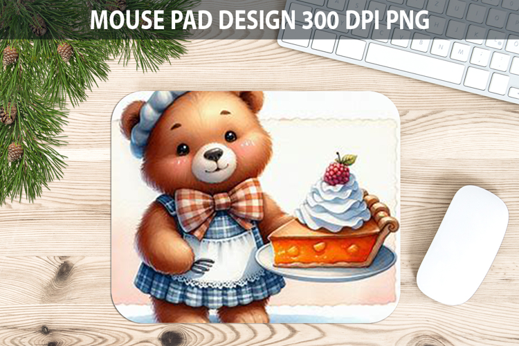 Bear Mouse pad Sublimation - Thanksgiving Animal PNG Design