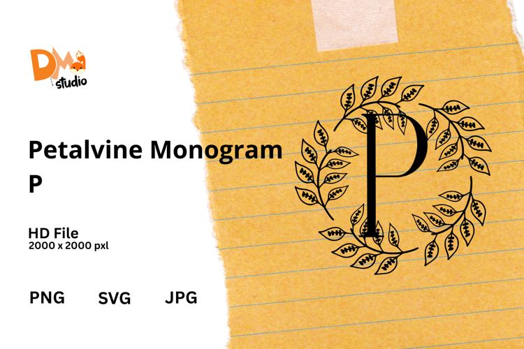 Floral Monogram Letter Svg Image 3