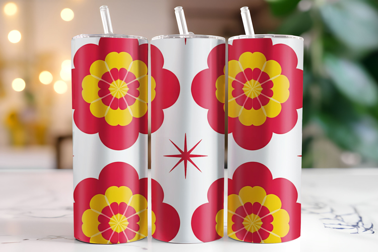 Floral Pattern Tumbler Wrap | Sublimation | Tumblers