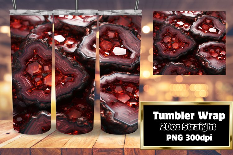 Geode Agate 3D Tumbler 20oz Glitter Sublime example image 1