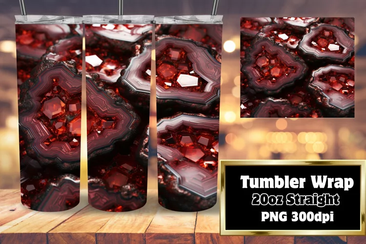 Geode Agate 3D Tumbler 20oz Glitter Sublime