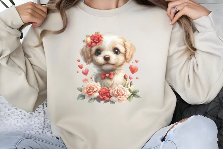 Valentine Dog Clipart PNG