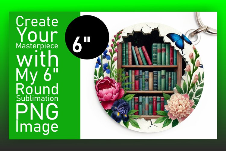 Stylish Round Design for Sublimation , Books