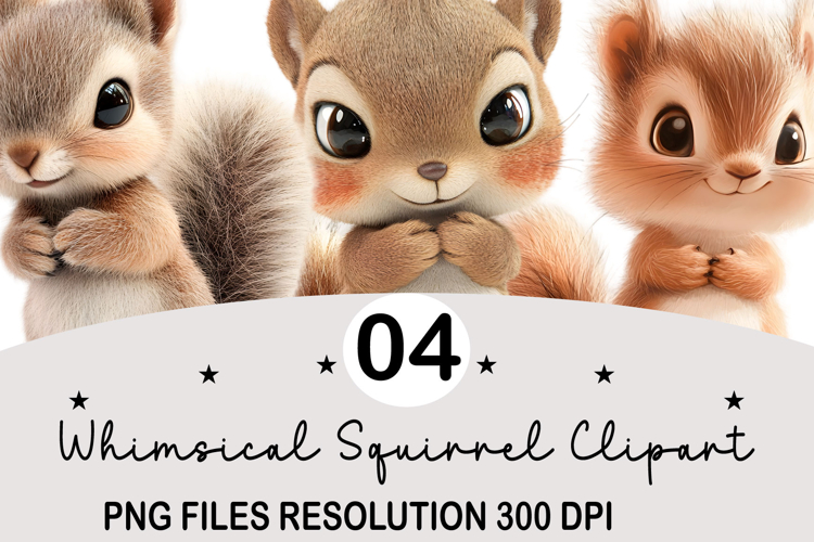 Whimsical Squirrel Clipart