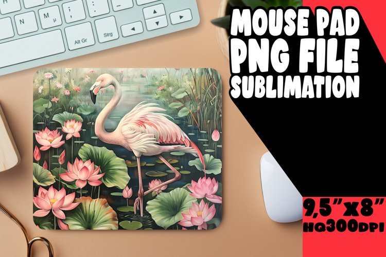 Colorful Flamingo Mouse Pad - Vacation Vibe example image 1