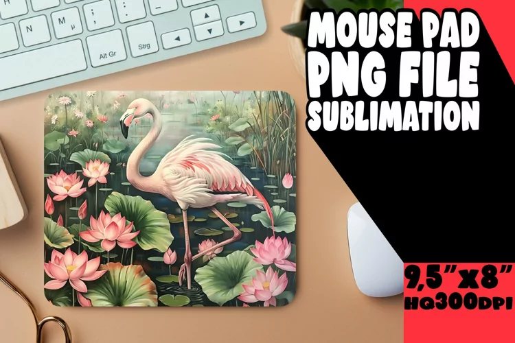 Colorful Flamingo Mouse Pad - Vacation Vibe