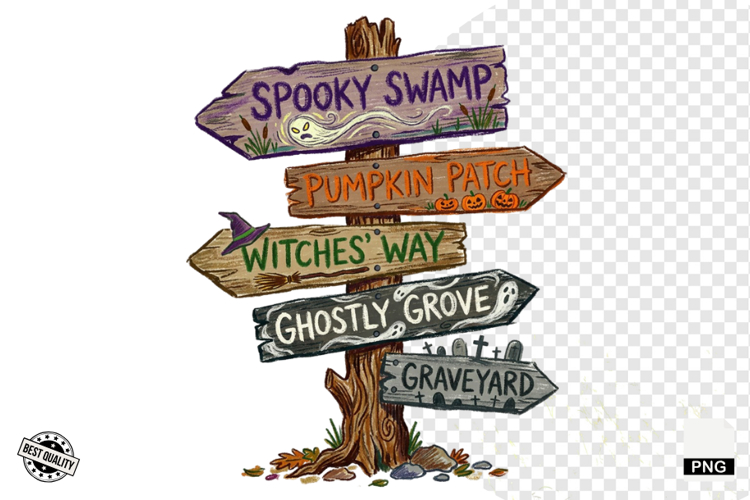 Halloween Signspot Clipart example image 1