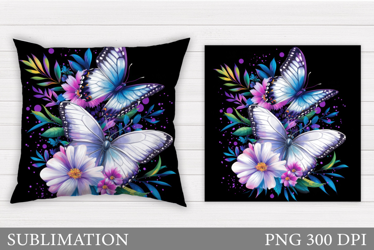 Butterfly Pillow Sublimation. Butterfly Sublimation