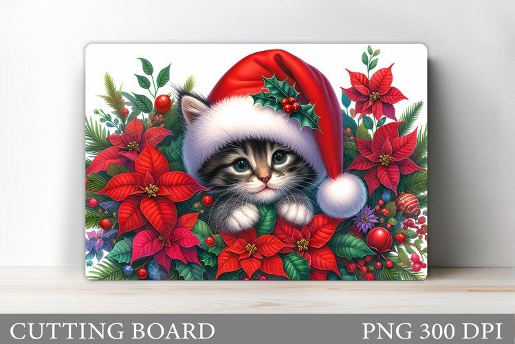 Christmas Cat Cutting Board. Christmas Cutting Board Design