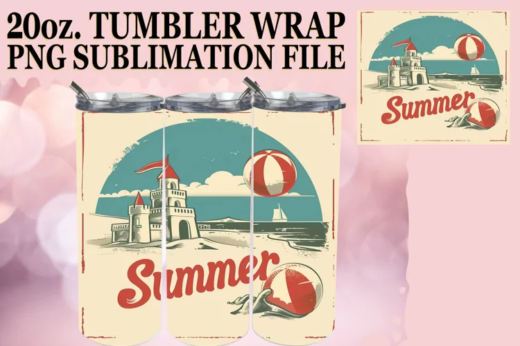 Summer Vibes Sublimation,Tumbler Wrap 20oz