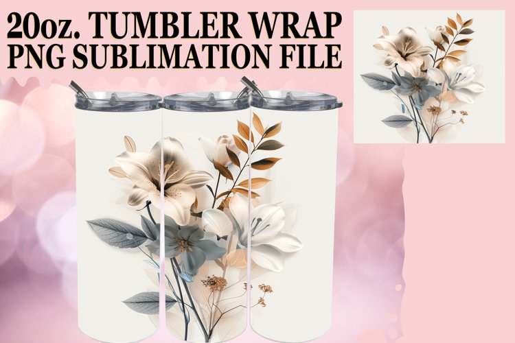 Charming Spring Flower Tumbler Design example image 1