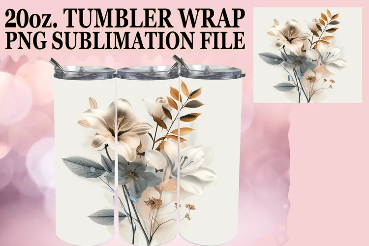 Charming Spring Flower Tumbler Design
