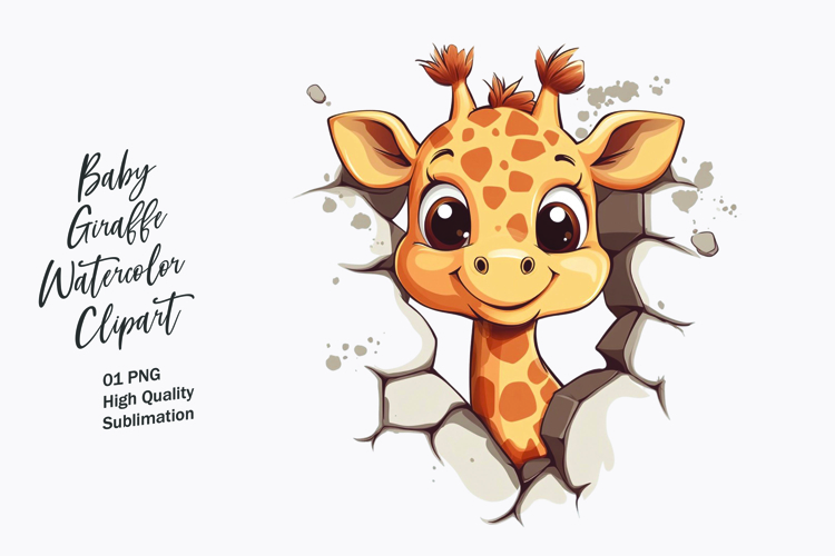 Cute Giraffe Clipart Image 14