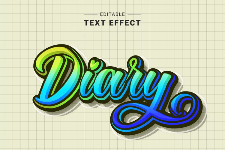 Editable Text Effect for Illustrator. Vector Graphic styles