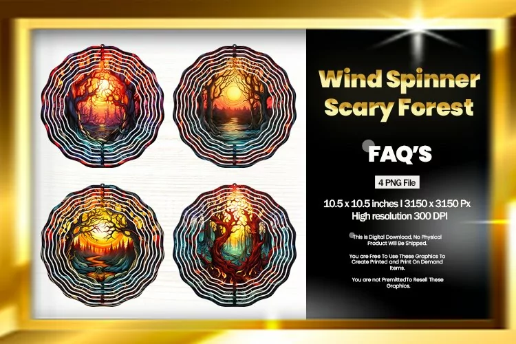 Scary Forest Wind Spinner Sublimation- 04 Variations