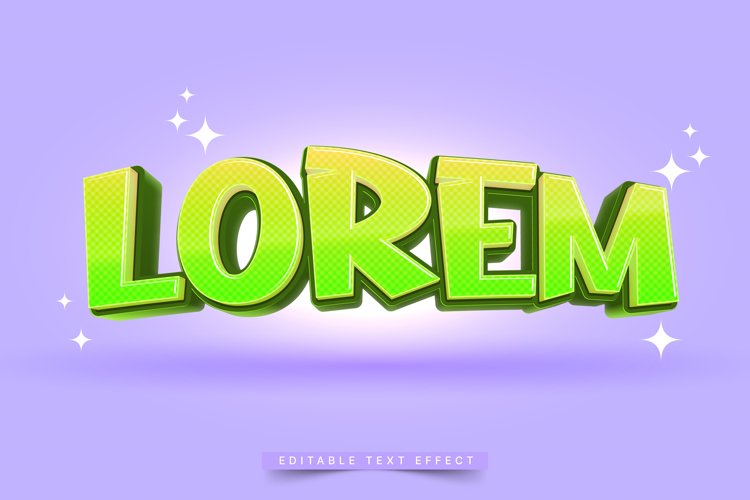 Editable Text Effect for Illustrator. Vector Graphic styles example image 1