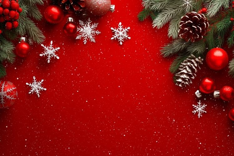 Red Christmas Background Image 4