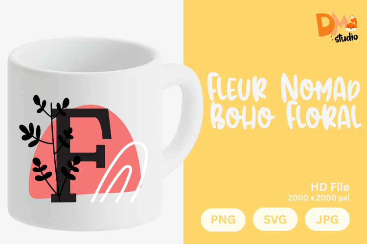 Fleur Nomad Boho Floral Monogram
