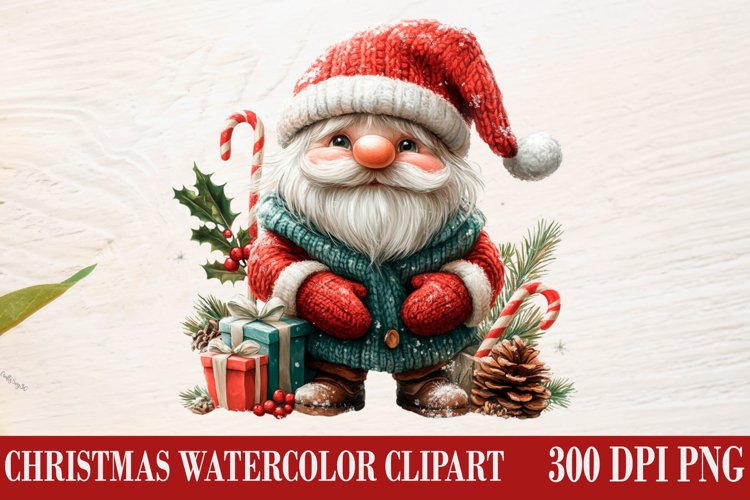 Christmas Gnome Clipart, Winter Clipart