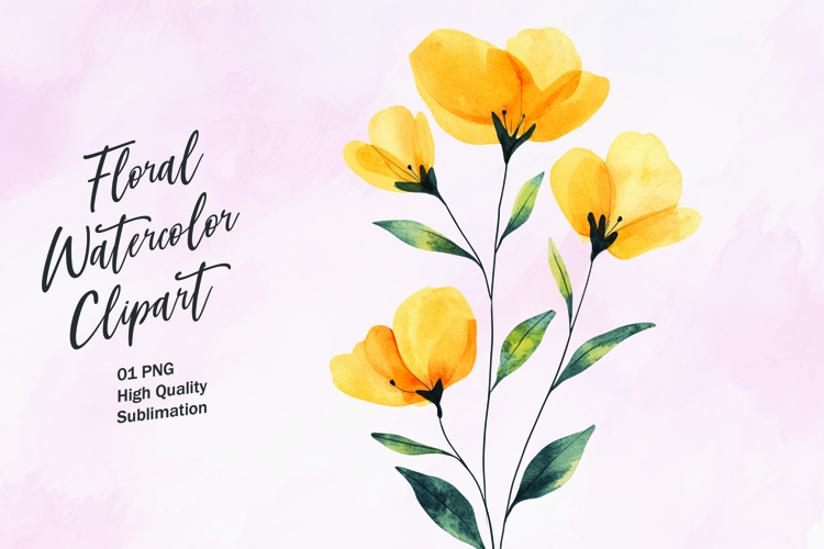 Watercolor Flowers Image 5