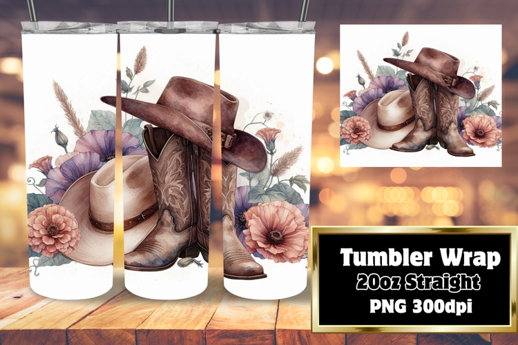 Sublimation Ready 20oz Design Files , Western