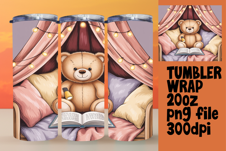 ARTISTIC 20oz Tumbler Template , Cute Bear