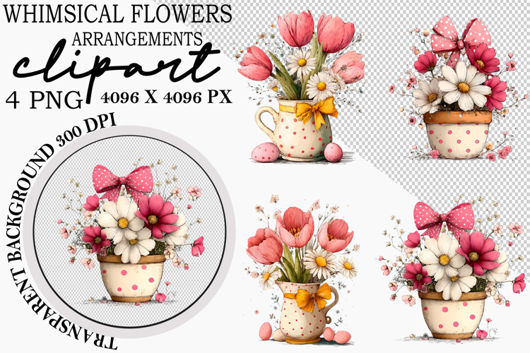 Whimsical Flowers Clipart