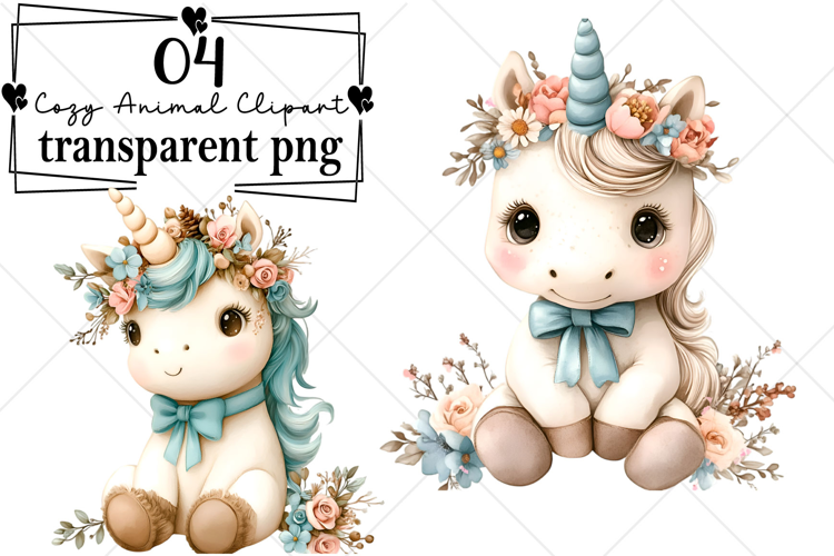 Cozy Animal Clipart Watercolor PNG