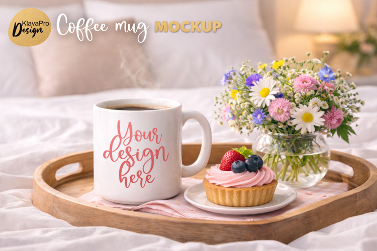 Cozy Bedroom Mug Mockup PNG | JPG