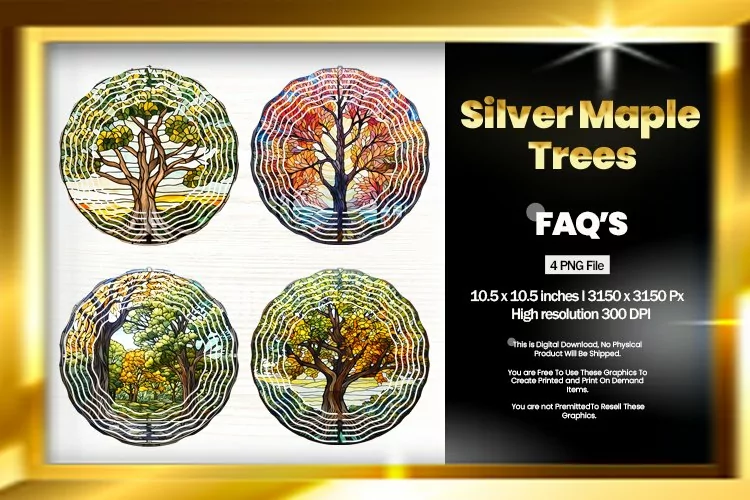 Silver Maple Trees Wind Spinner Sublimation - 04