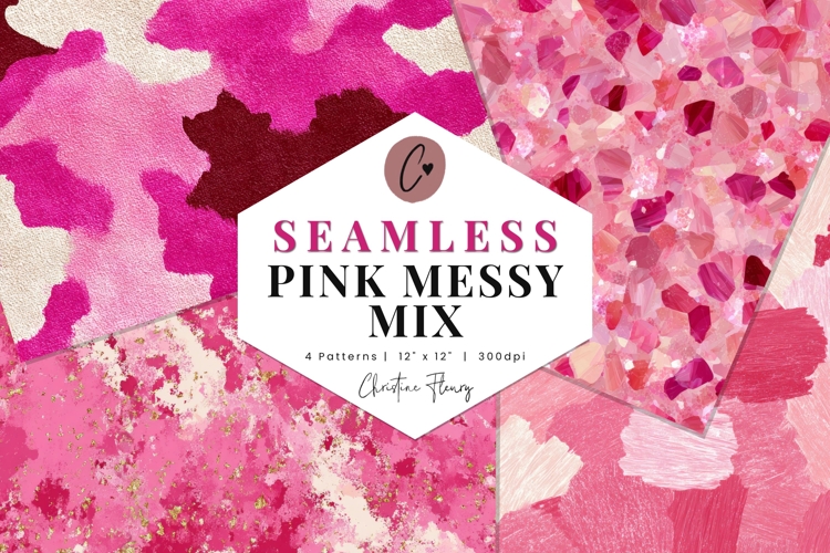 Seamless Pink Girly Digital Paper