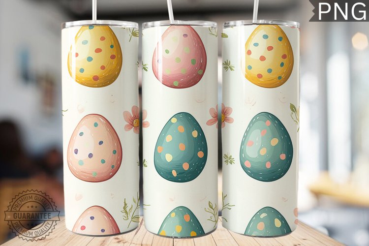 Spring Easter Tumbler Wrap - High Quality 300 Dpi example image 1