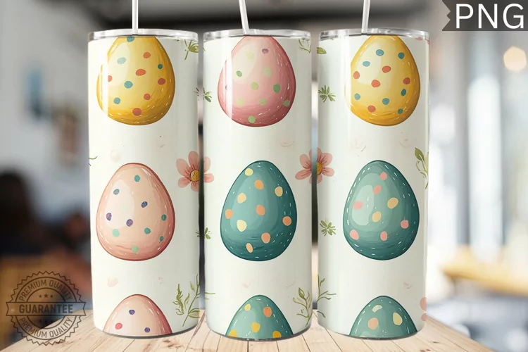 Spring Easter Tumbler Wrap - High Quality 300 Dpi