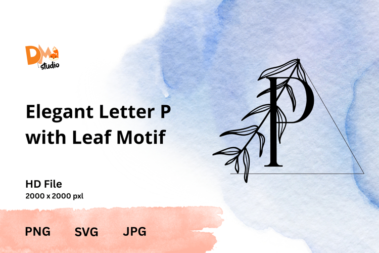 Leaf Monogram Svg Image 11
