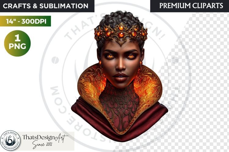 Fantasy Ruler Clipart PNG, Fantasy King & Queen Portrait