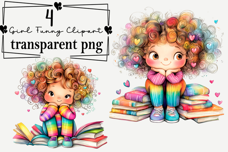 Cute Girl Clipart Image 3