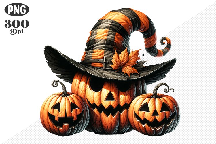 Halloween Pumpkins Sublimation - Clipart PNG Design