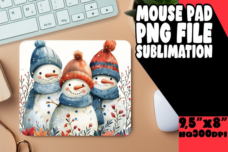 Gingerbread Pattern Mouse Pad Christmas Design
