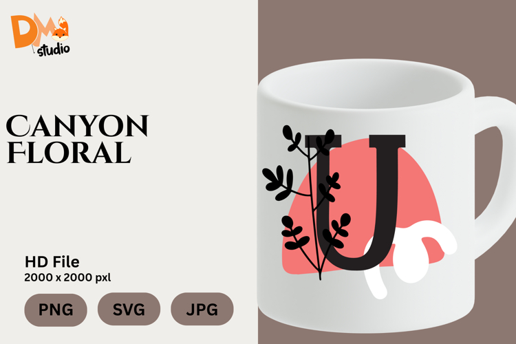 Canyon Floral Monogram
