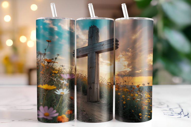 Cross Tumbler Wrap | Sublimation | Tumblers