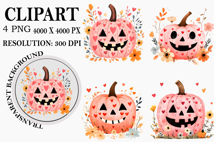 Halloween Sublimation Clipart Watercolor PNG