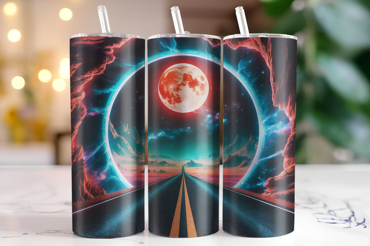 Moon Tumbler Wrap | Sublimation | Tumblers
