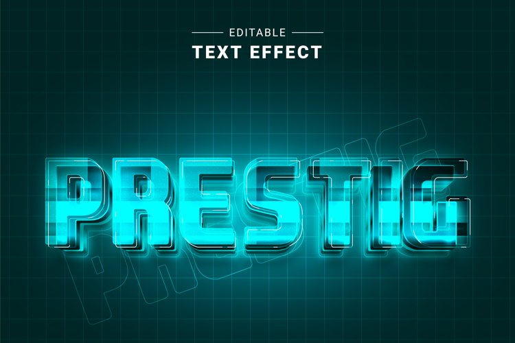 Editable Text Effect for Illustrator. Vector Graphic styles example image 1
