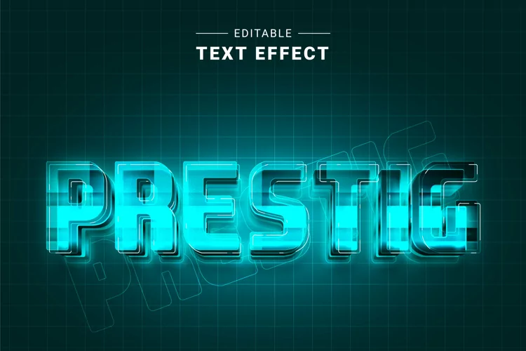 Editable Text Effect for Illustrator. Vector Graphic styles