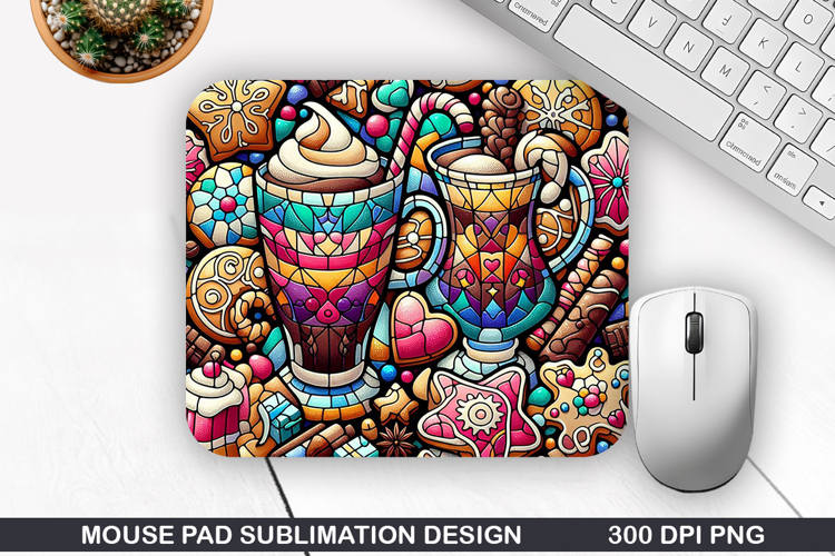 Mouse Pad Sublimation, Christmas Mouse Pad PNG Design
