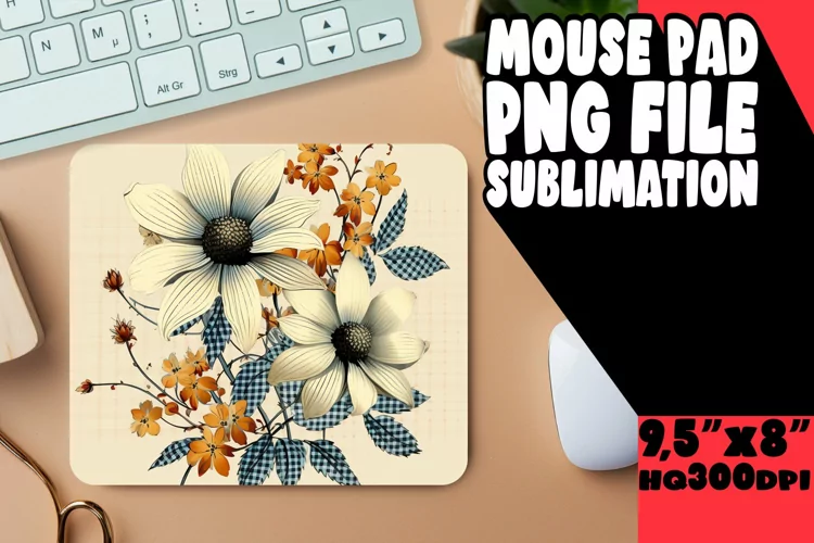 Whimsical 3D Flower Mouse Pad Design