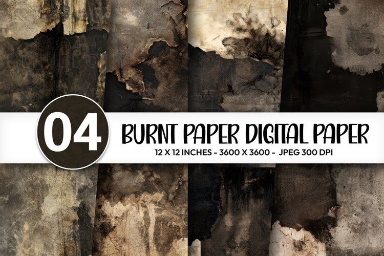 Burnt Paper Digital Paper example image 1