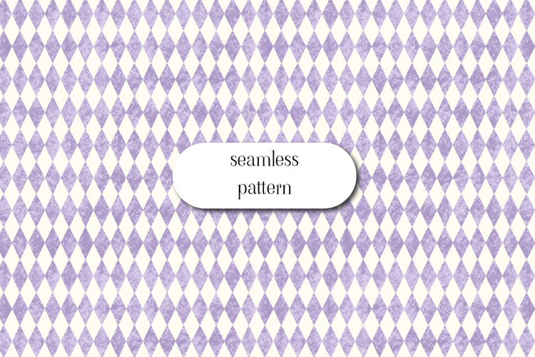 Lavender Harlequin Diamond Seamless Vintage Pattern Design
