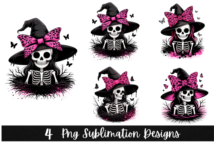 4 Halloween Skeleton Clipart PNG | Spooky Season Png